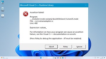 SOLUCIÓN Microsoft visual C++ Assertion Failed Error en Windows 11/10/8/7 | Adobe AI error Visual
