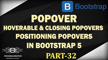 32 | Bootstrap 5 Popover | Closing Popover | Hoverable Popover | Bootstrap 5 Tutorial (Hindi/Urdu)
