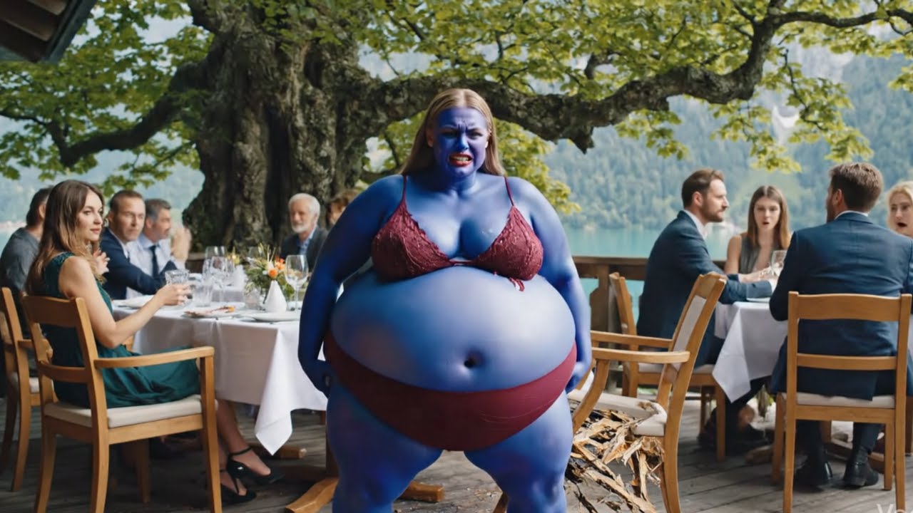 Blueberry Girl Inflation Transformation  Female Blueberry Transformation