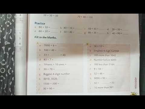 Mental maths||Fill in the blanks||Maths|| Class-3|| Chapter-2 ||Addition ||Mental maths||Oxford book