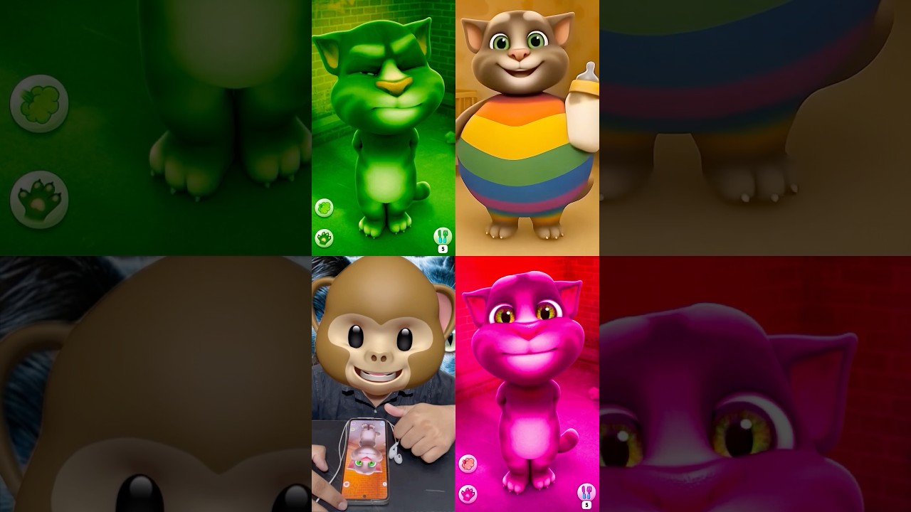 When Talking Tom drinks milk 😂 