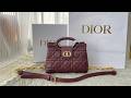 Dior Jolie Top Handle Mini Bag Plum Cannage Lambskin Review #bag #review #unboxing
