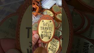 Personalized Leather Luggage Tags with Engraved Brass Plate ✈️