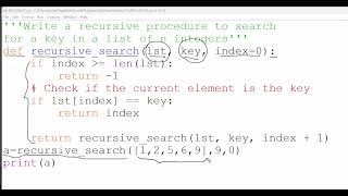 Algorithm thinking with python module 3 recursion