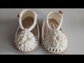 Yeni Başlayanlara Kolay Çiçekli 3-6AY Bebek Patik Yapımı | Çok Şık Örgü Patik Modeli PART 1