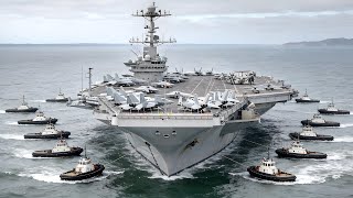 Insane Action! Small Tugboat Moved New US $13 Billion Supercarrier from Port for Extreme Mission