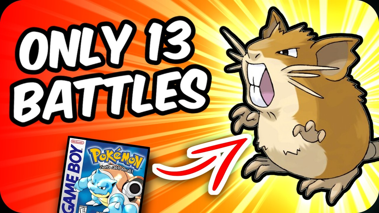 Can Raticate beat Pokemon Red/Blue with only 13 battles?