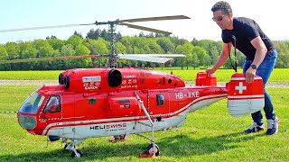 XXXL KAMOV KA-32 HELI SWISS DOUBLE ROTOR RC SCALE HELICOPTER MODEL FLIGHT DEMONSTRATION