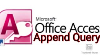 Ms access Append Query