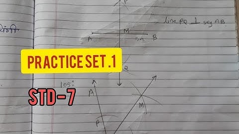 Mathematics std 7th/1. Geometrical Constructions,/practice set 1 /solution of all sums in detail
