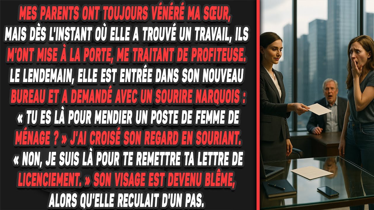 Mes parents ont toujours vénéré ma sœur, mais dès l'instant où elle a trouvé un travail...