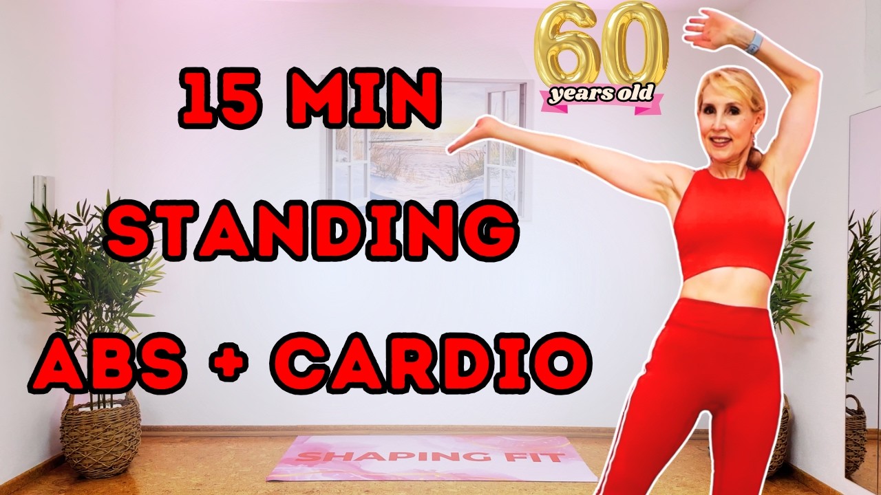 15 min Standing Abs + Cardio Workout 🔥 No Equipment | Burn Belly Fat & Tone Core at Home