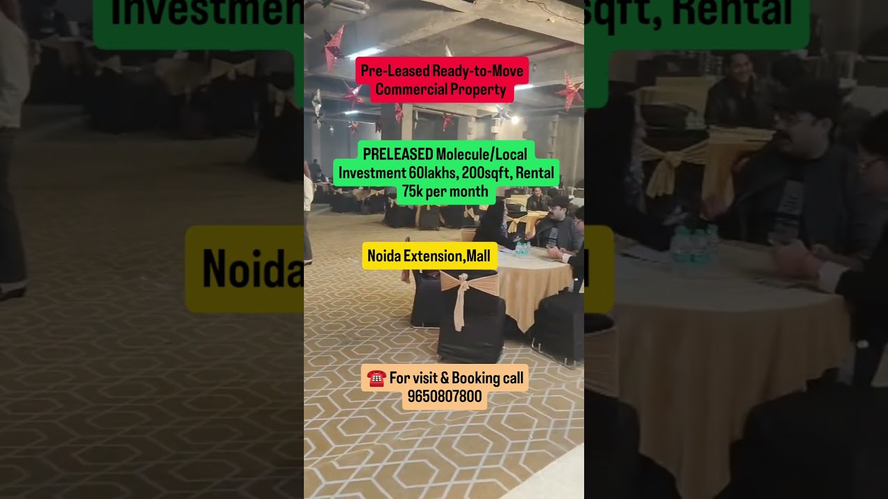 Pre-Leased Ready-to-Move Commercial Property in Noida Extension – High ROI Asset