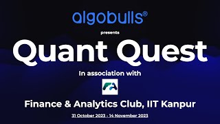 Quant Quest IIT Kanpur - Tweak Strategy Parameters in Python Build