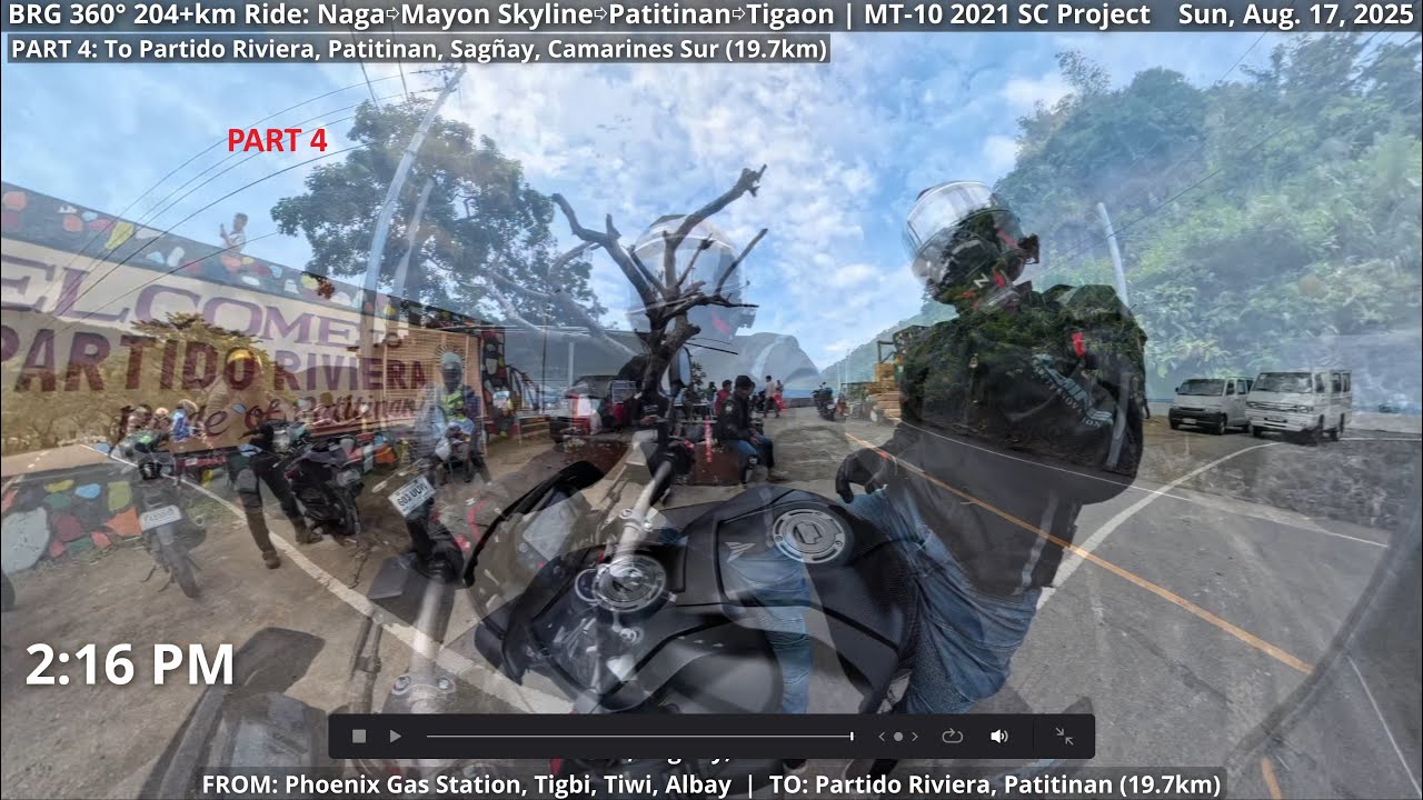 BRG 360° 204+km Ride Naga⇨Mayon Skyline⇨Patitinan⇨Tigaon 08-17-2025 | PART 4 | MT-10, SC-Project