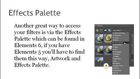 Adobe Creative Cloud Adobe Elements Tutorials - The Filter Menu Gallery link in description