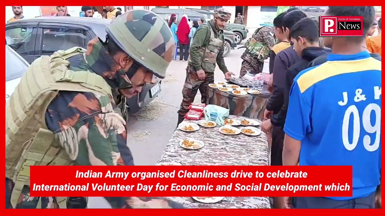 Indian Army organised Cleanliness drive to celebrate International Volunteer Day for Economic and So