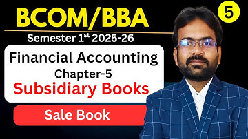 Sale Book | Question | Subsidiary Books Part-5 | Financial Accounting | Sem 1 | CWG for BCOM