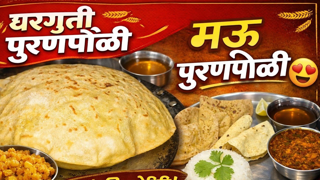 👉 पारंपरिक पुरणपोळी रेसिपी | मऊ, सुबक आणि परफेक्ट पुरणपोळी घरच्या घरी 😍 | 👉Puran Poli Recipe