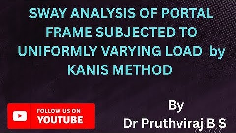Problem 13: Kanis Method - Sway Analysis of Portal Frame