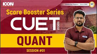 ICON CUET 2026 Live Series I Quant Aptitude I Session #01