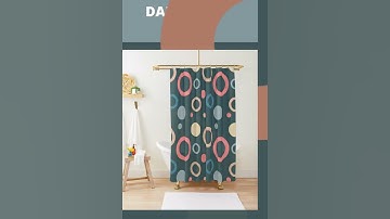 Simple Modern Colorful Circle Patterns Design Shower Curtain | Redbubble Product | Redbubble Tips