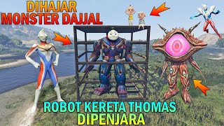 ROBOT MOBIL THOMAS DIKENAKAN MONSTER DAJJAL, UPIN IPIN TAKUT - GTA 5 BOCIL SULTAN