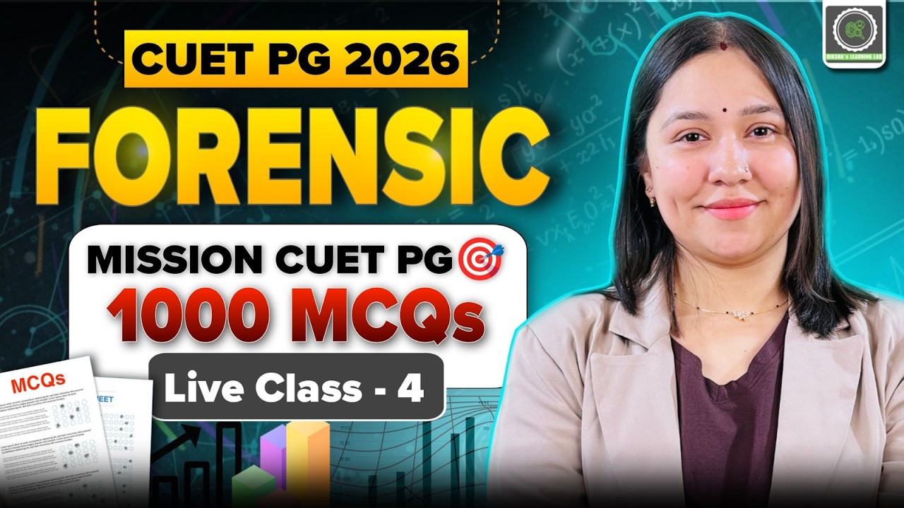 1000+ MCQ Marathon! MSc Forensic Science Part - 4 | CUET PG 2026 I Diksha Sharma