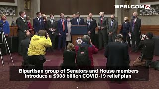VIDEO NOW: Bipartisan group of Senators and House members  introduce a $908 billion COVID-19 relief