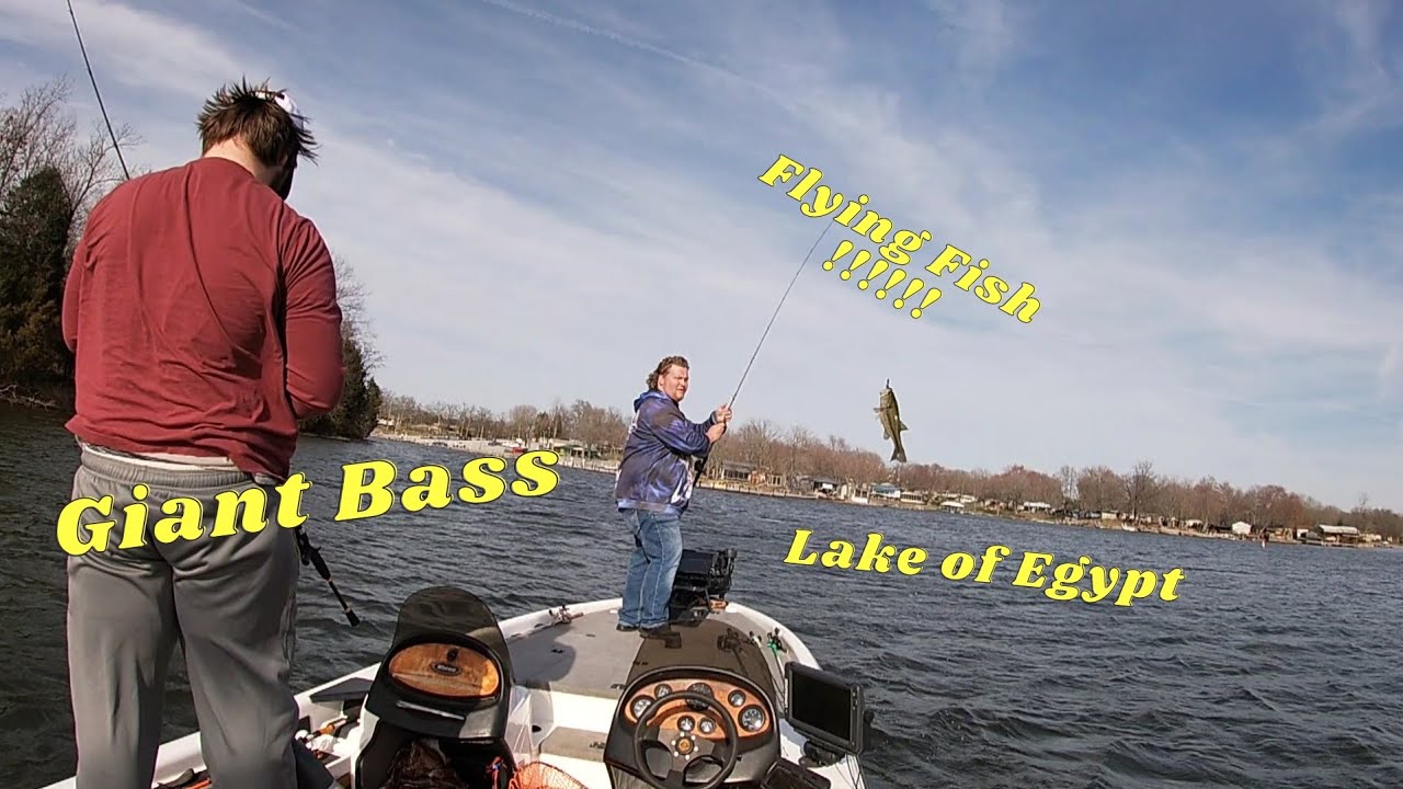 Lake of Egypt Bass Fishing, March 12th 2024