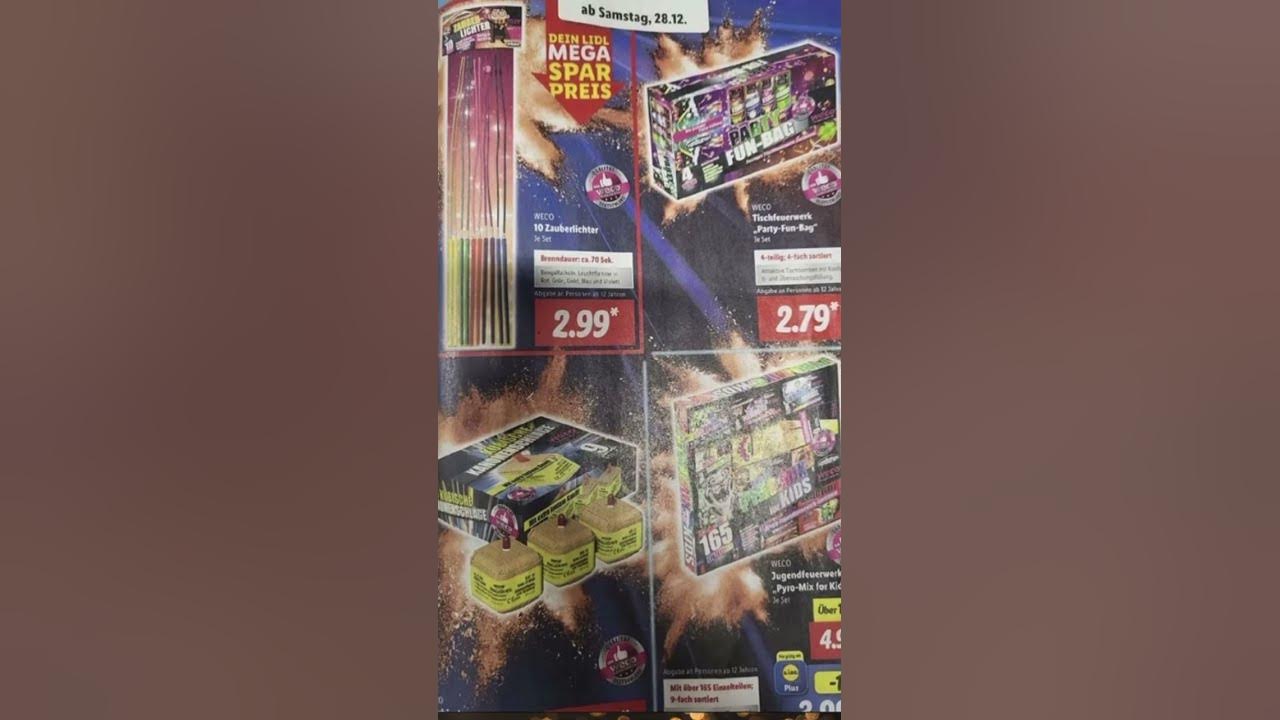 Lidl Silvester Prospekt 2025🤩fireworkspyrolidlviral YouTube