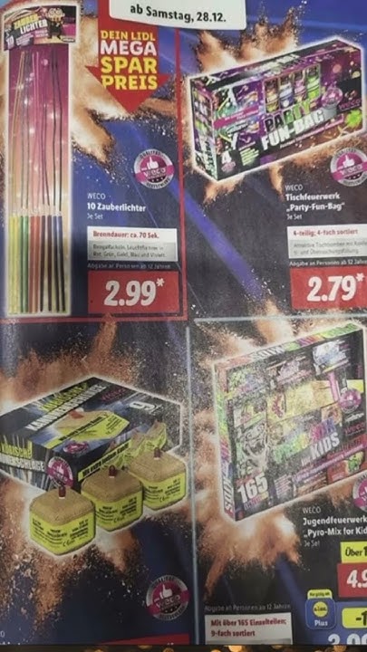 Lidl Silvester Prospekt 2025🤩fireworkspyrolidlviral YouTube