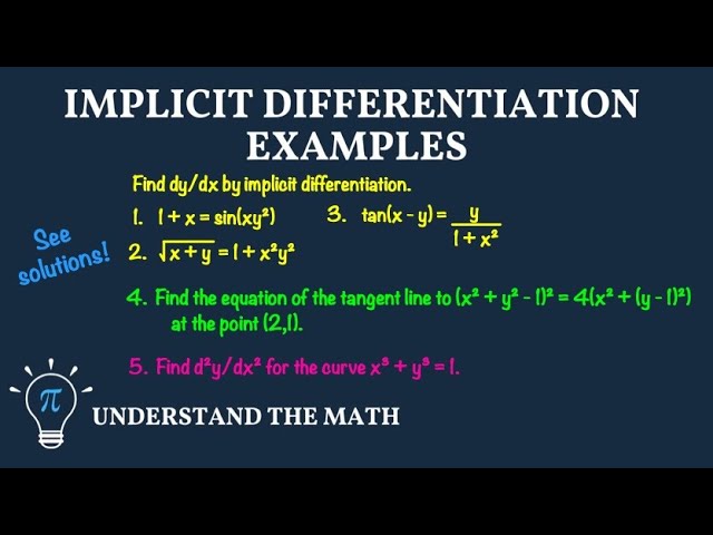 Implicit Differentiation Steps