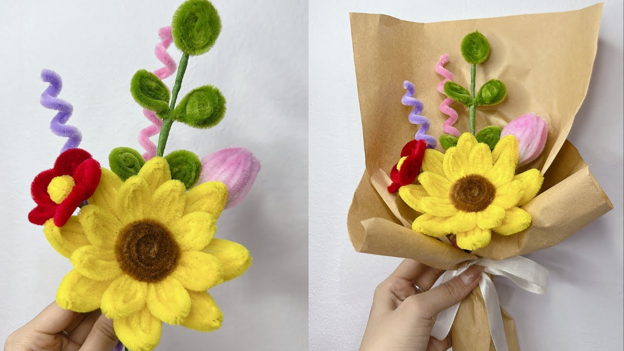【あおい】枯れない花　モールフラワー　花束 モールフラワー花束 🌼 モールフラワー🌼枯れないお花 - YouTube