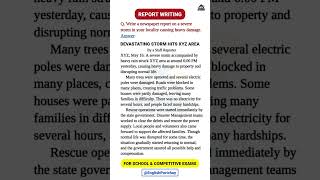 Report Writing: Severe Storm in Your Locality | Class 9–12 & Competitive Exams