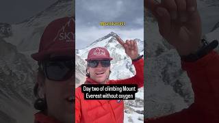 Day 2 of Everest without Oxygen #mountains #climbing #hiking