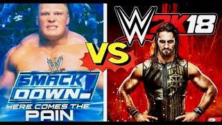 WWE Smackdown Here Comes The Pain Finishers VS WWE 2K18 Finishers Comparison👌😍 WHO IS THE BEST👌😍 screenshot 3