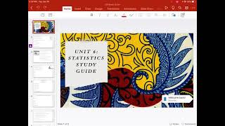 6E U6 Statistics Study Guide (Slide 1-5)