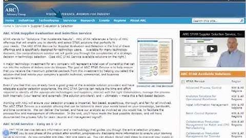 Advanced Process Control and Optimization Supplier Selection Process