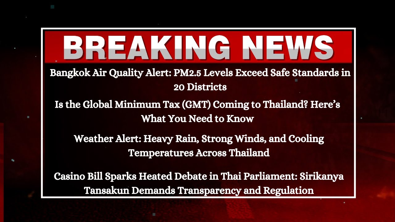 Bangkok Air Quality Alert PM2 5 Levels Exceed Safe Standards in 20 Districts