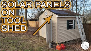 Adding Solar Panels and Outlets to Shed