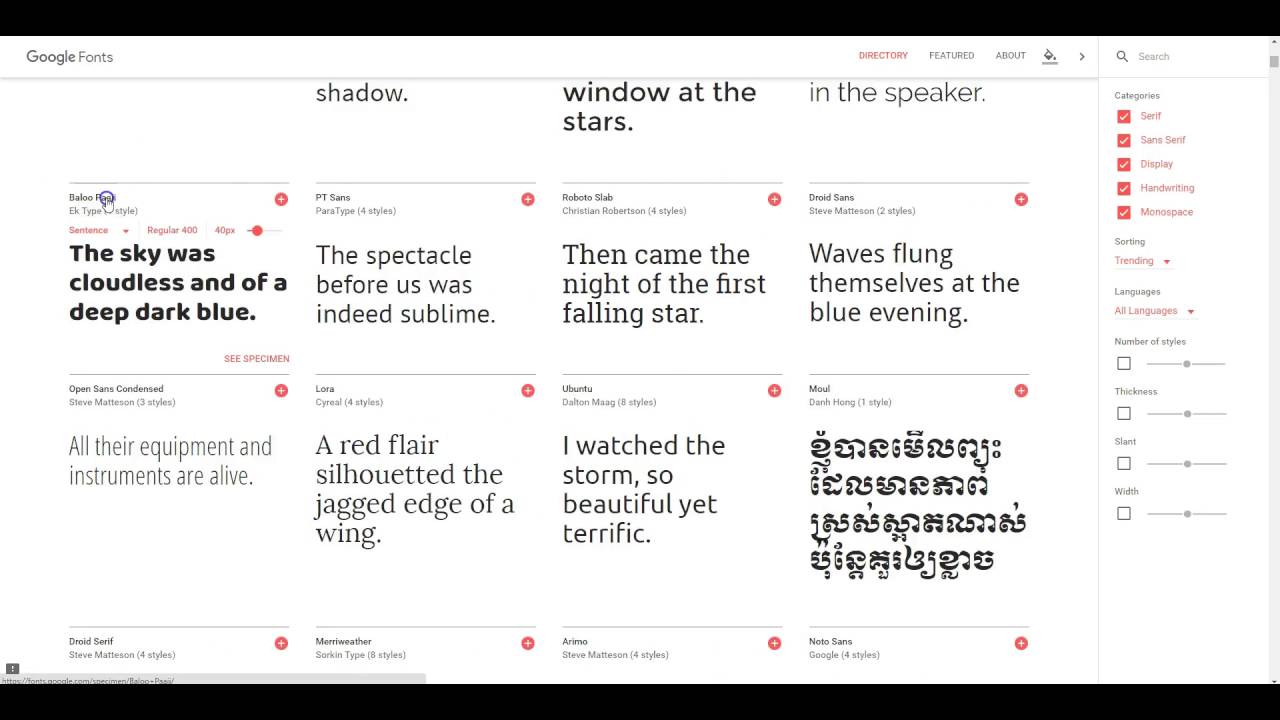 Talon Fonts YouTube
