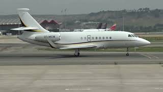 Private Dault Falcon 2000Ex Oo-Mcw Taxing Madrid Barajas Lemd