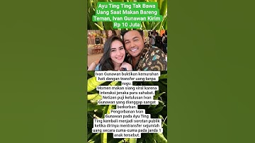 Ayu Ting Ting Tak Bawa Uang Saat Makan Bareng Teman, Ivan Gunawan Kirim Rp 10 Juta #shots