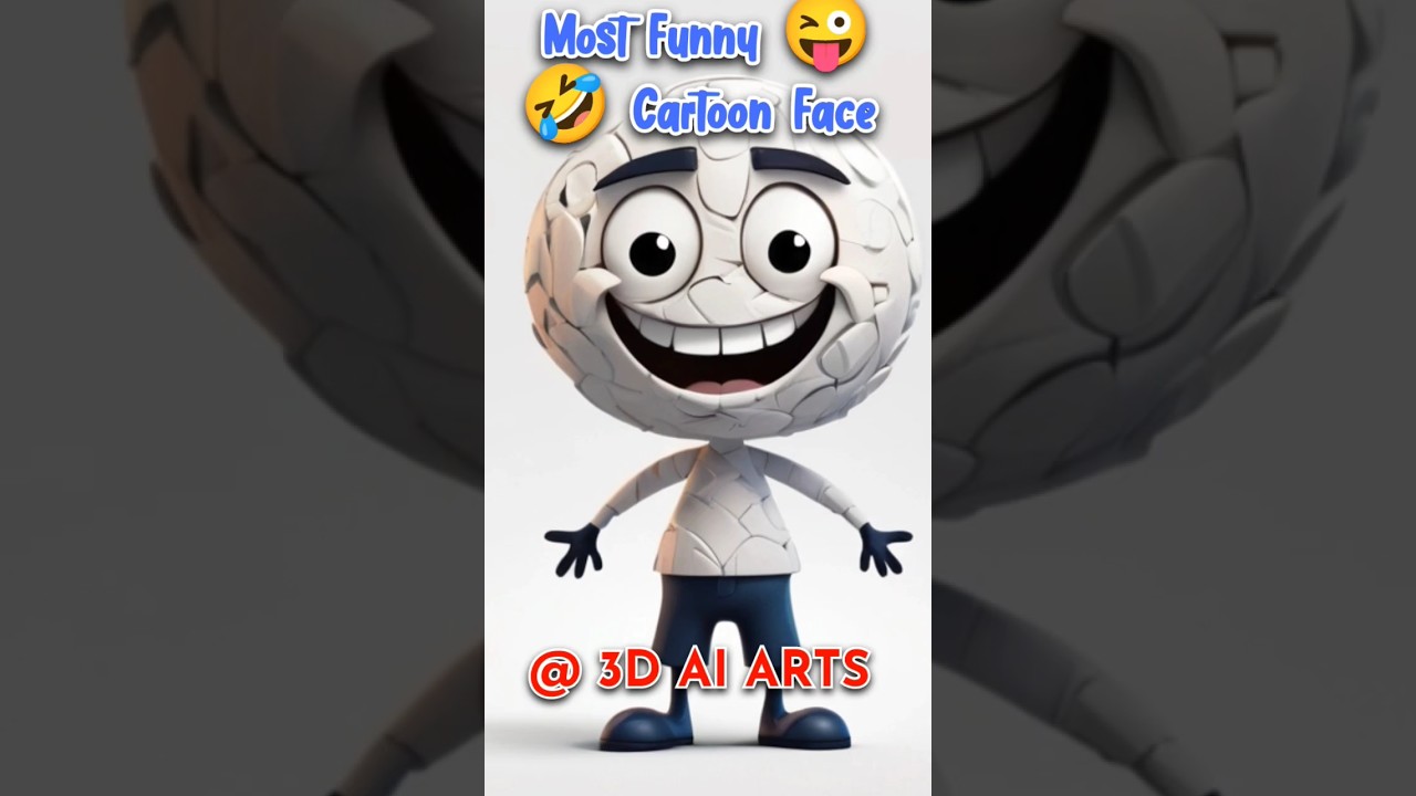 Most Funny 😜 Cartoon Faces - 3D AI ART - 