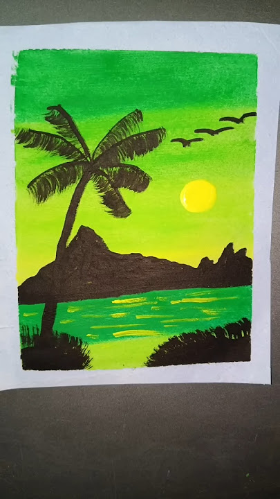 How to draw background scenery with oil paints colours easy for beginners #trend #art #viralvideo