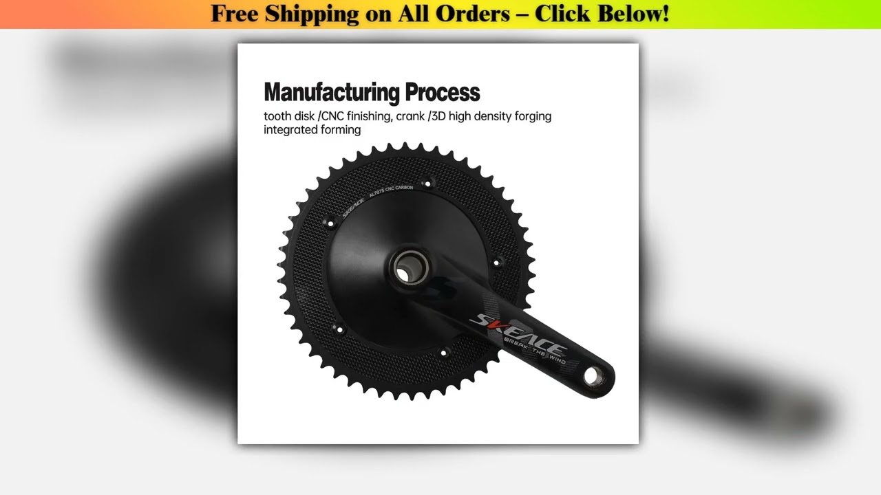 SKEACE Break The Wind Hollowtech Crankset, Fixie Crank, Fixed Gear Bike, Track Bicycle CNC Carbon