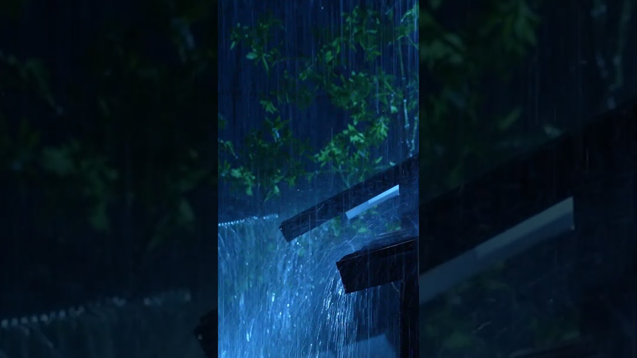 Listen & Sleep Immediately with Heavy Downpour Rain & Massive Thunder Sounds in Rainforest at Night