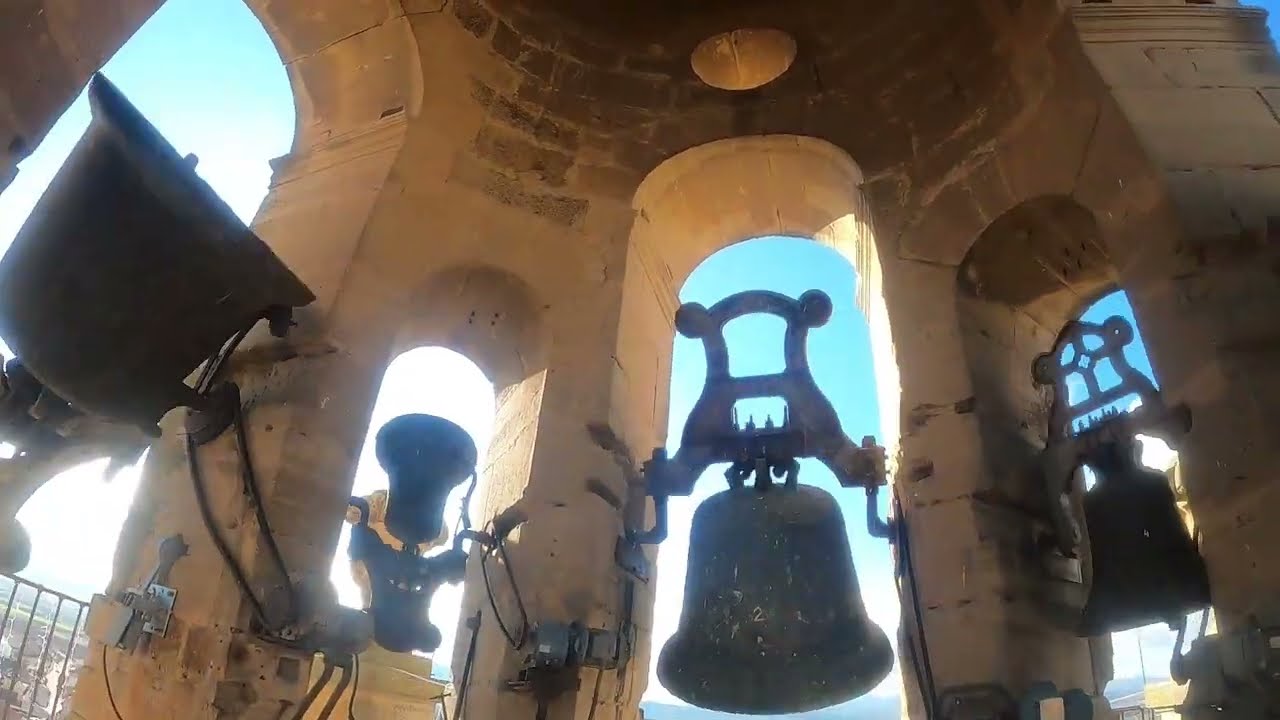 Toque de las 12 y volteo general automático | Parroquia de San Juan Bautista de Mendavia (Navarra)