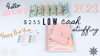 First Low Income Cash Envelope Stuffing 2023 | JAN. 2023 LOW INCOME BUDGET | Cash Stuffing 2023 ❄️💵